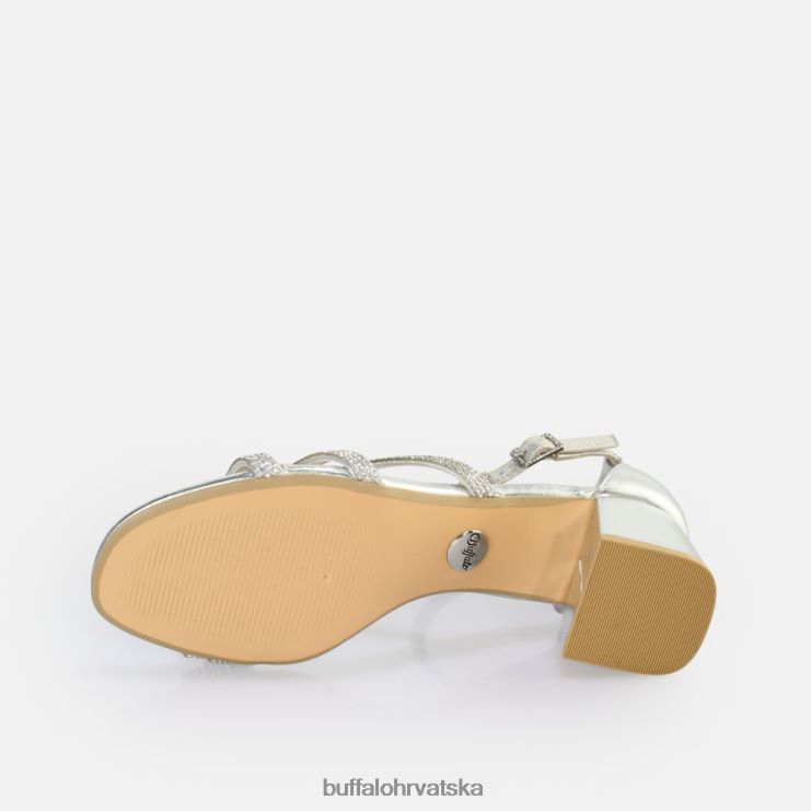 srebro Buffalo veganska sandala s petom lilly glam |sandale TDD6T25